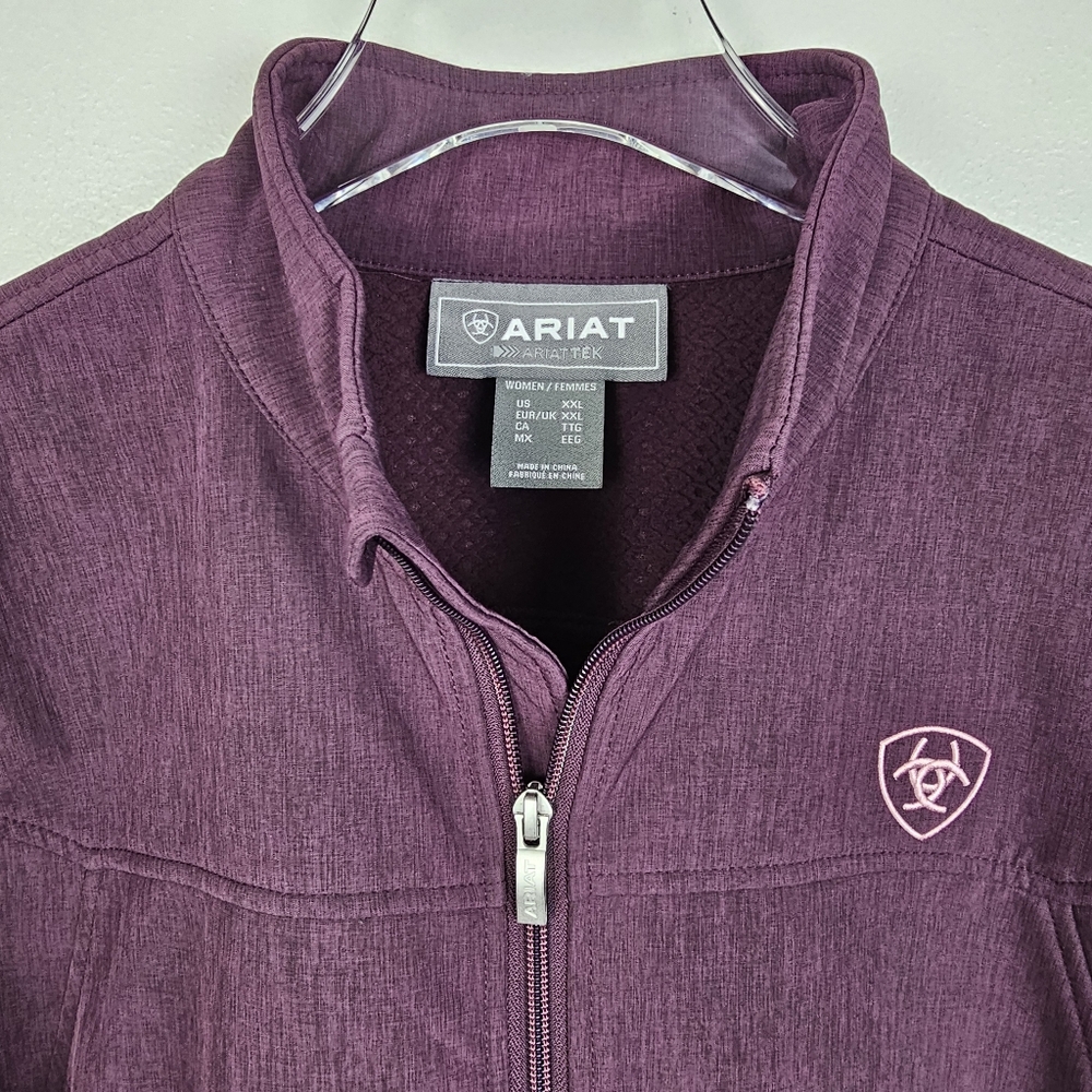 Ariat Women's New Team Softshell Jacket - Mulberry Heather - XXL - Picture 7 of 16